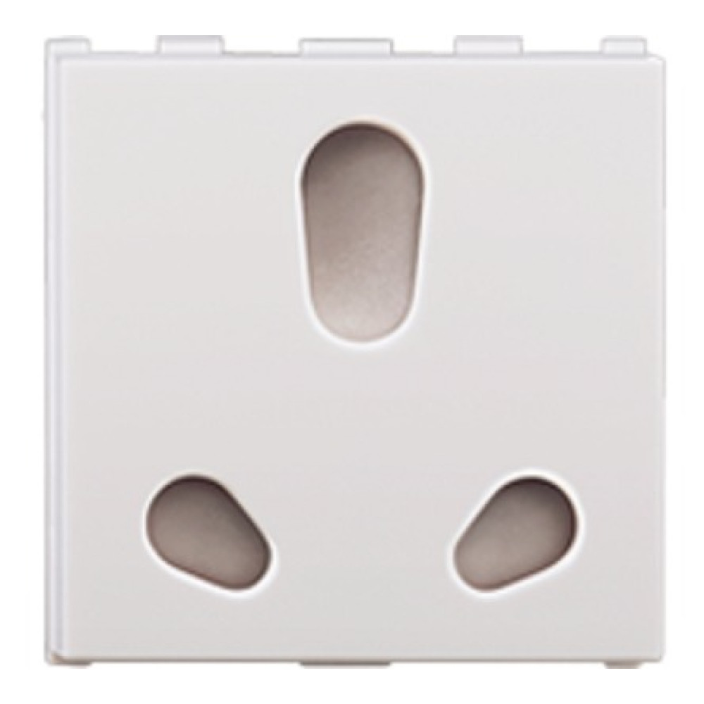 6A/16A, Twin Socket, 2/3 Module Roma