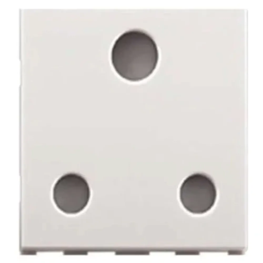3Pin Round Socket, 2 Module Roma