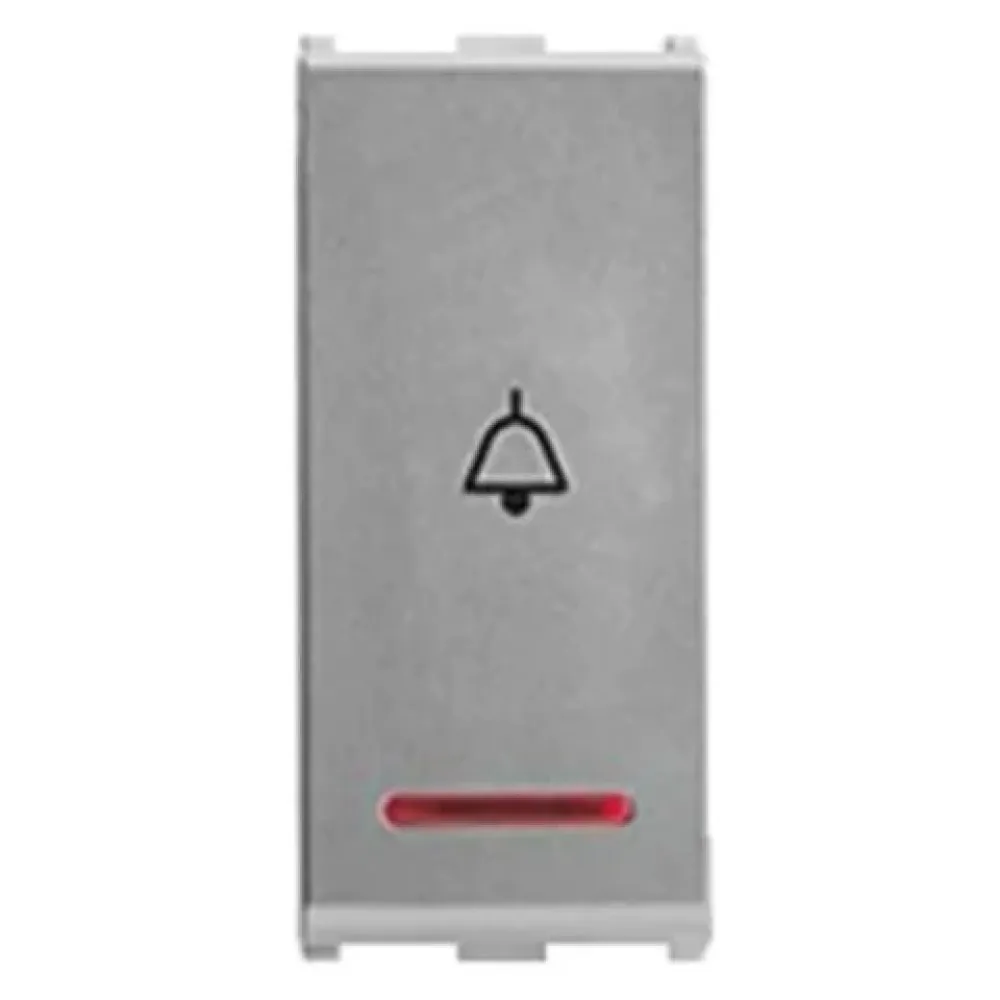 Bell Push Switch with Indicator, 1 Module Roma
