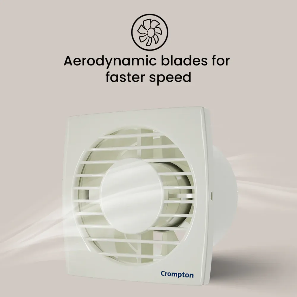 Axial Air Exhaust Fan | 100mm | Crompton