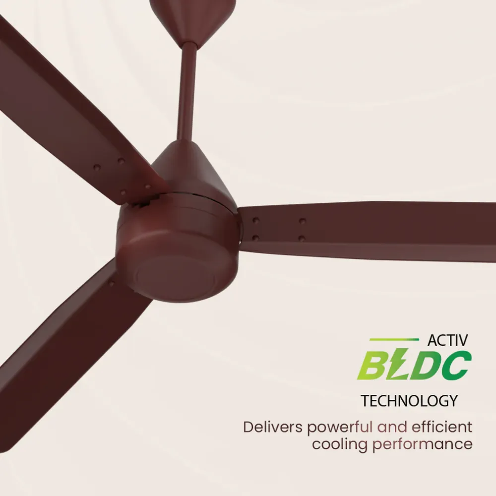 Energion Cromair Ceiling Fan | 1200mm BLDC | Brown | Crompton