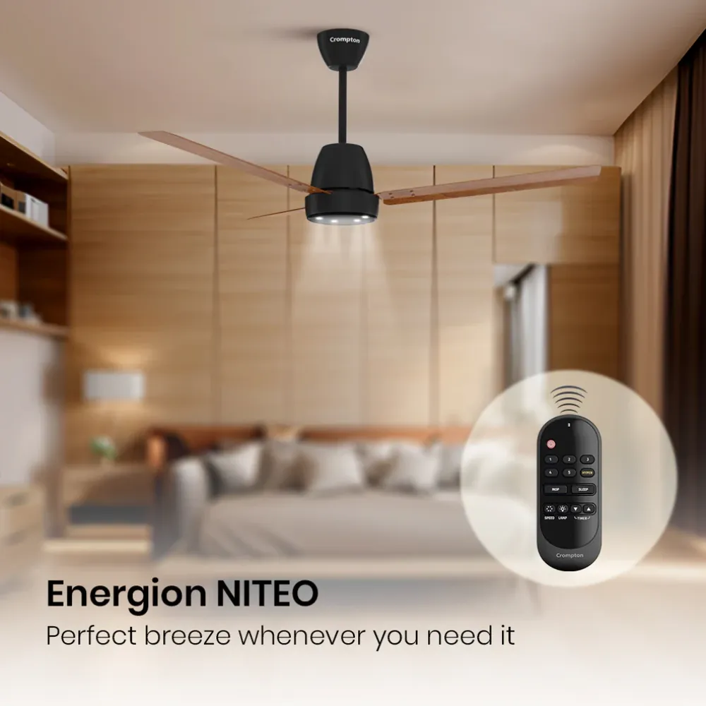 Energio Niteo Ceiling Fan | 1200mm BLDC |Crompton