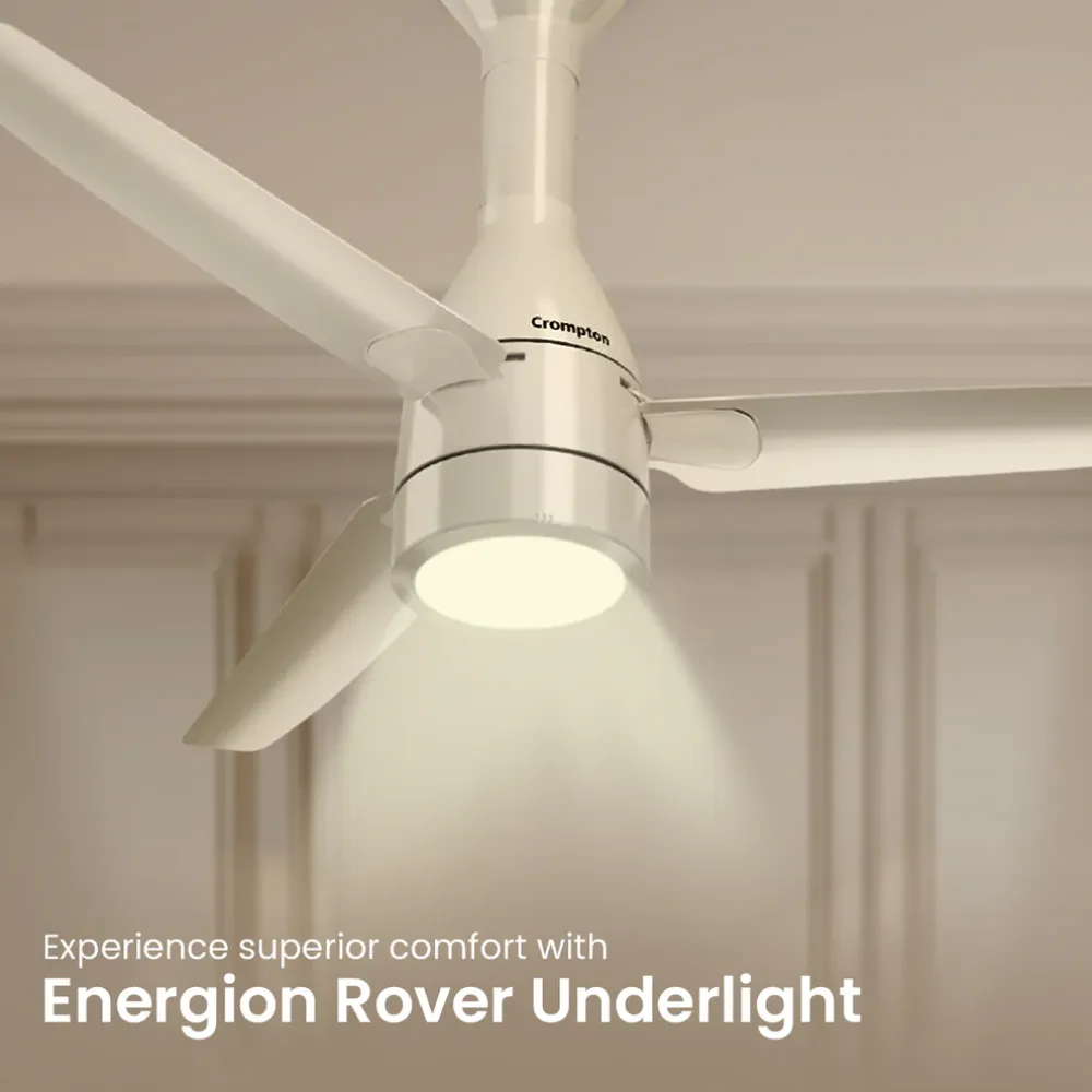 Energion Roverr Underlight Ceiling Fan | 1200mm BLDC| Remote Control |Crompton