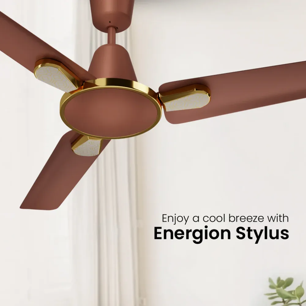Energion Stylus Ceiling Fan | 1200mm BLDC| Remote Control |Crompton