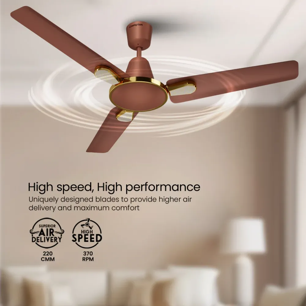 Energion Stylus Ceiling Fan | 1200mm BLDC| Remote Control |Crompton