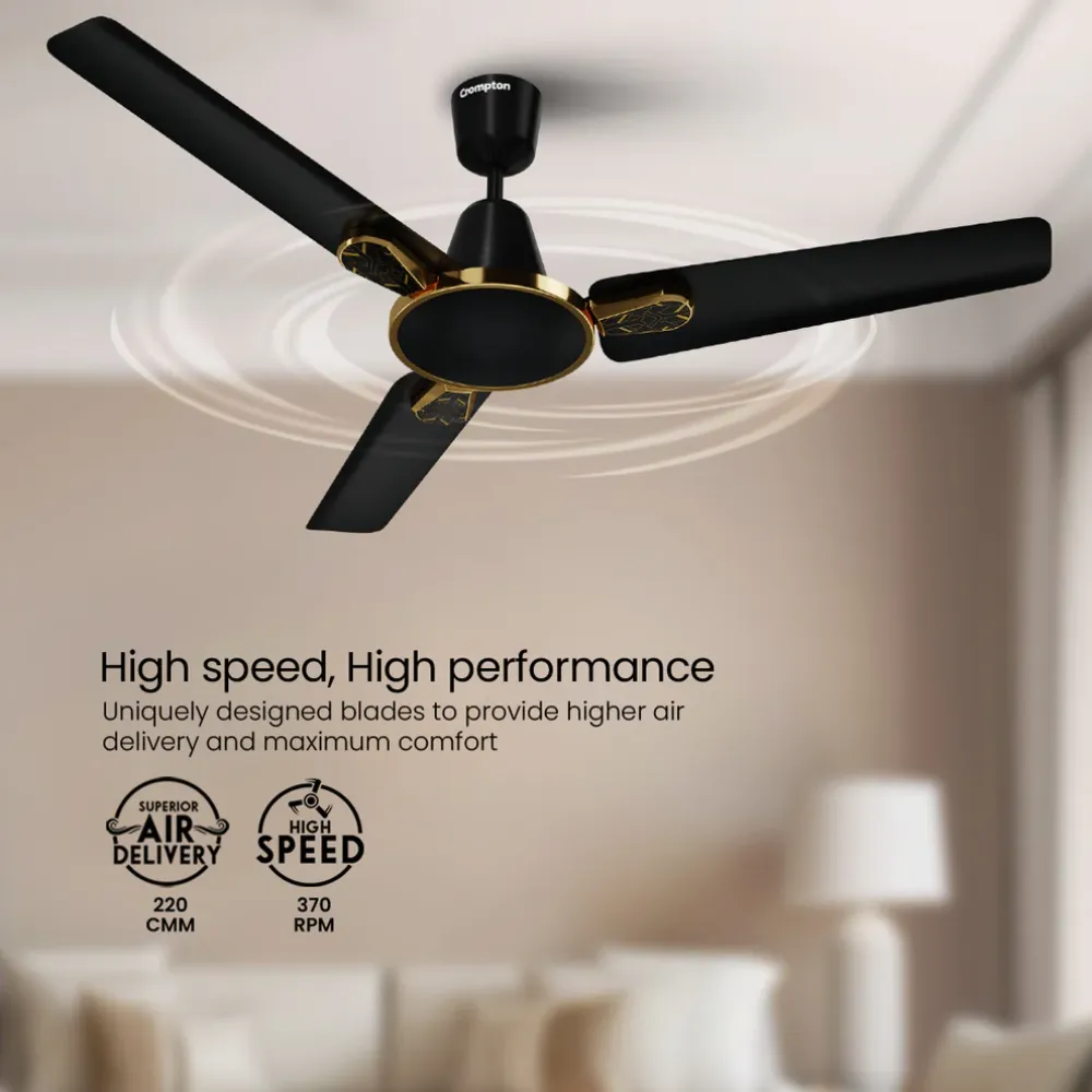 Energion Stylus Ceiling Fan | 1200mm BLDC| Remote Control |Crompton