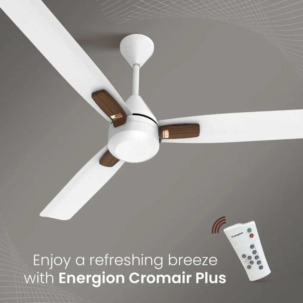 Energion Cromair Plus Ceiling Fan | 1200mm BLDC | Remote Control | Crompton