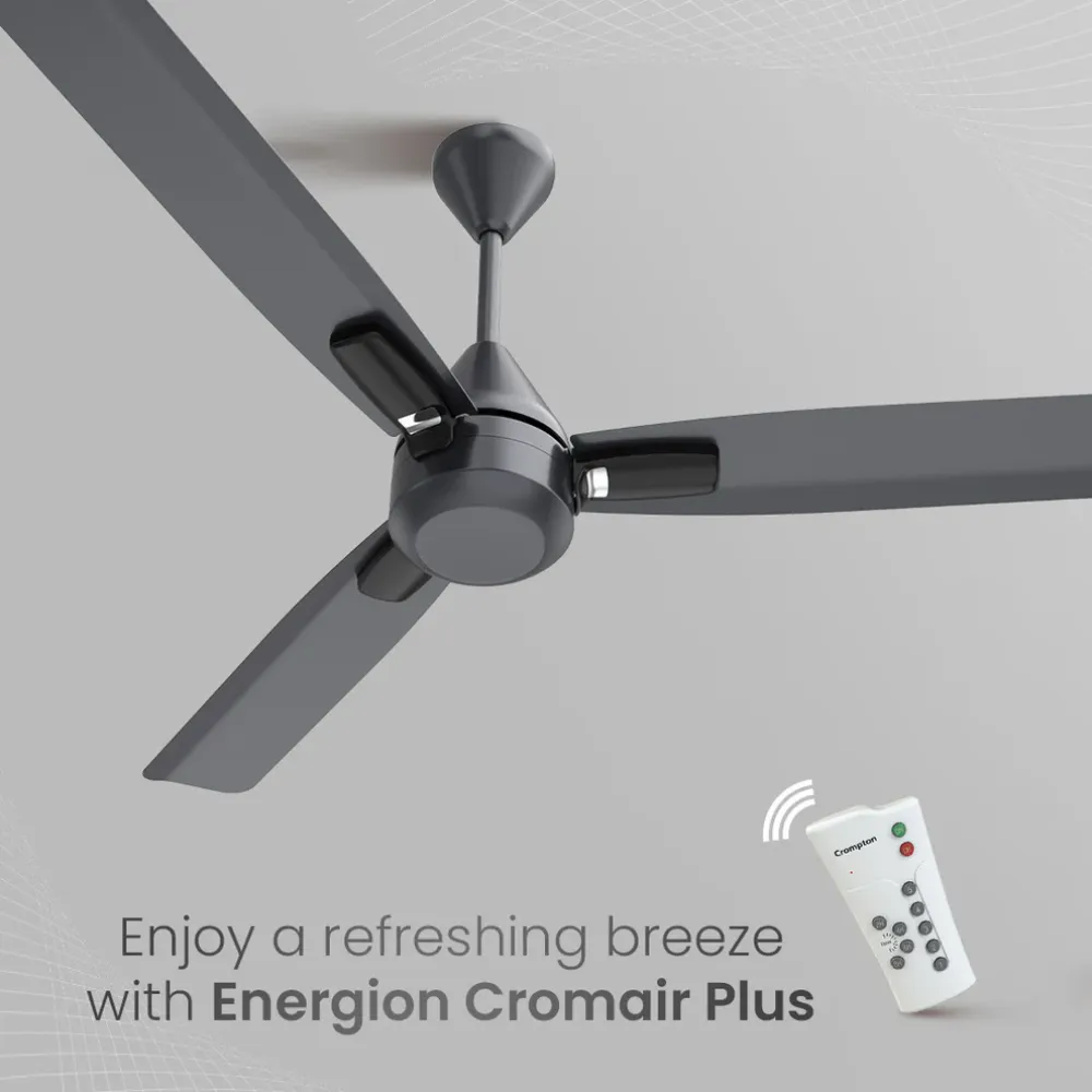 Energion Cromair Plus Ceiling Fan | 1200mm BLDC | Remote Control | Crompton