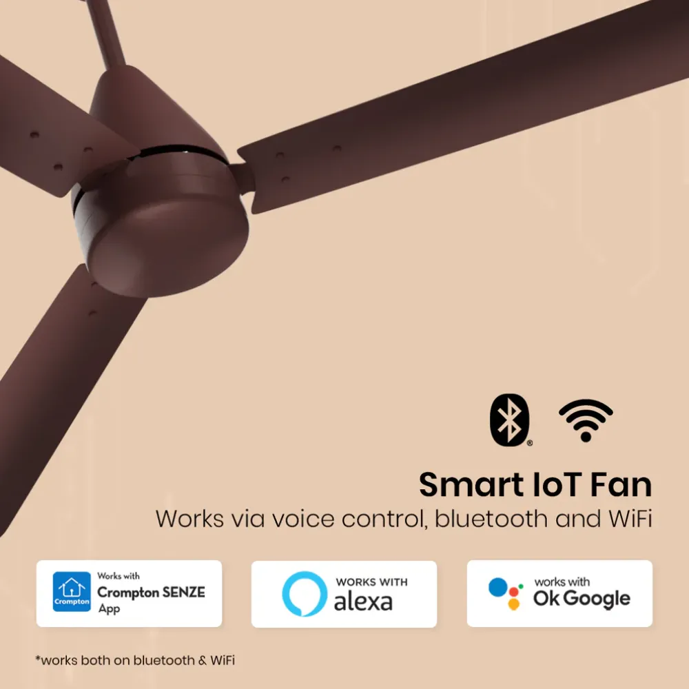 Energion Hyperjet smart Ceiling Fan| 1200mm BLDC | Remote Control | Crompton