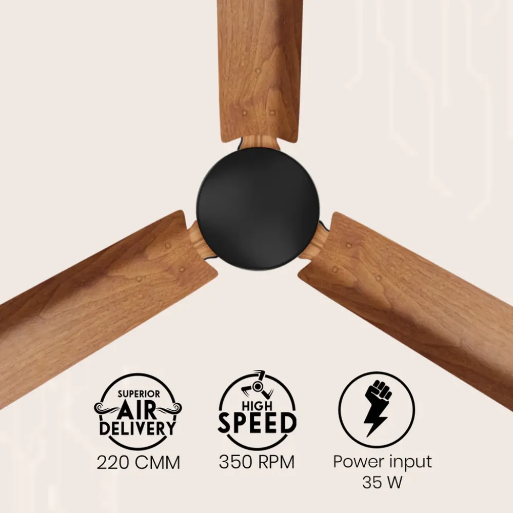 Energion Hyperjet smart Ceiling Fan| 1200mm BLDC | Remote Control | Crompton