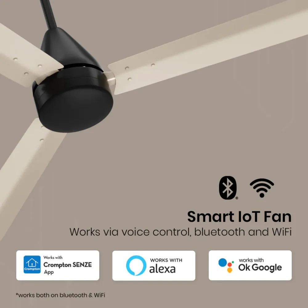 Energion Hyperjet smart Ceiling Fan| 1200mm BLDC | Remote Control | Crompton