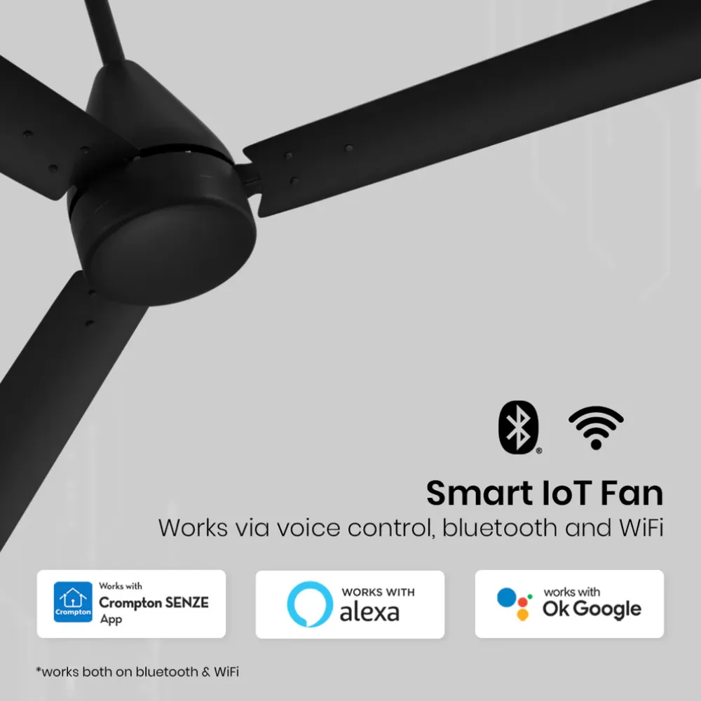 Energion Hyperjet smart Ceiling Fan| 1200mm BLDC | Remote Control | Crompton