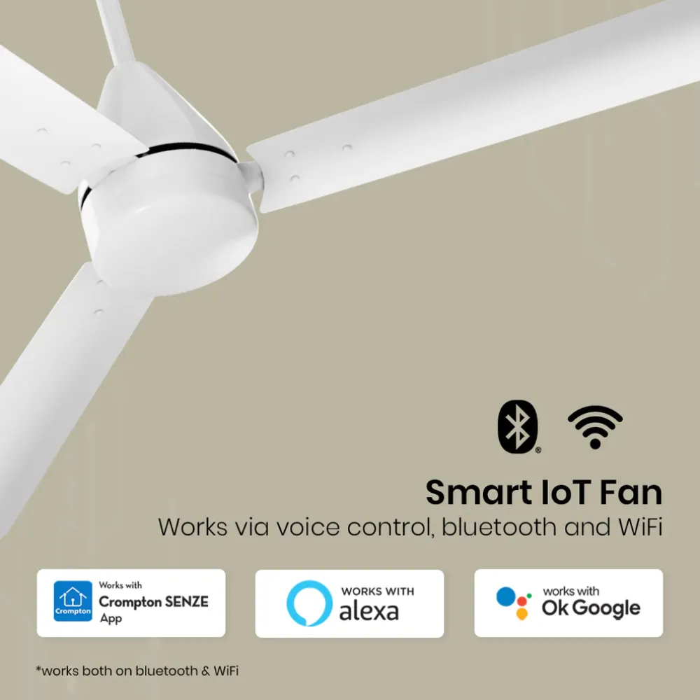 Energion Hyperjet smart Ceiling Fan| 1200mm BLDC | Remote Control | Crompton