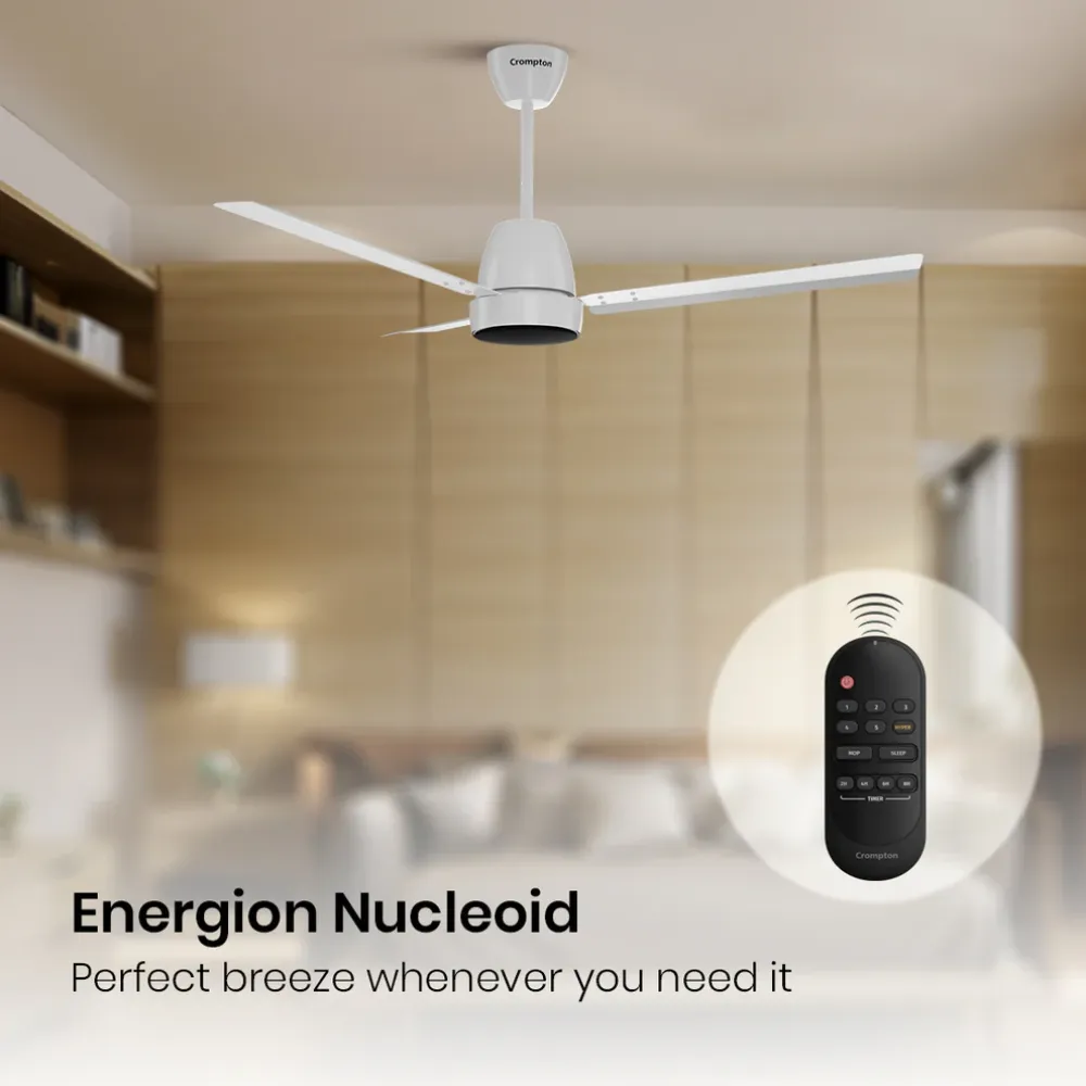 Energion Nucleoid  Ceiling Fan | 1200mm BLDC| Remote Control | Crompton