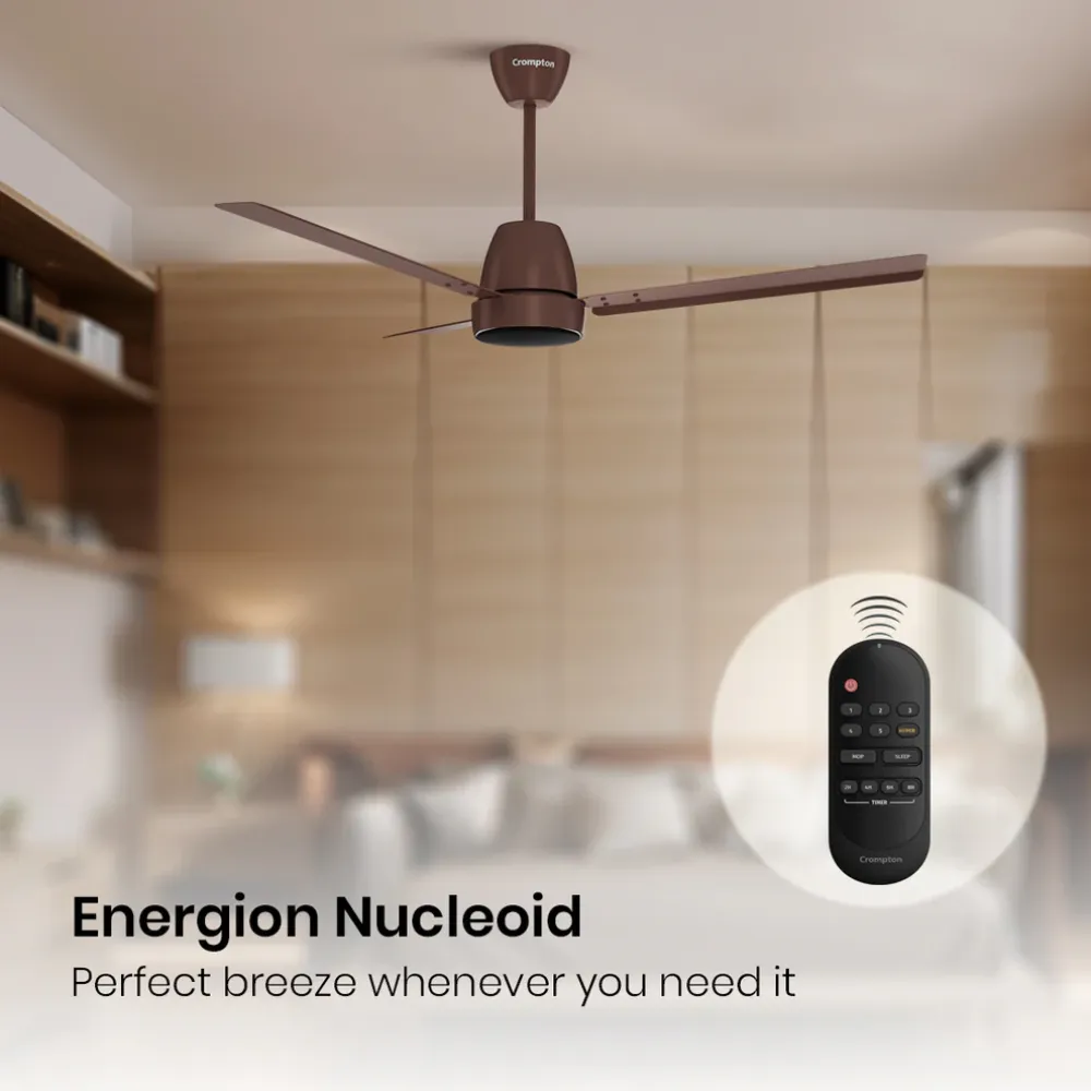 Energion Nucleoid  Ceiling Fan | 1200mm BLDC| Remote Control | Crompton