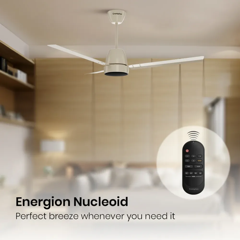 Energion Nucleoid  Ceiling Fan | 1200mm BLDC| Remote Control | Crompton