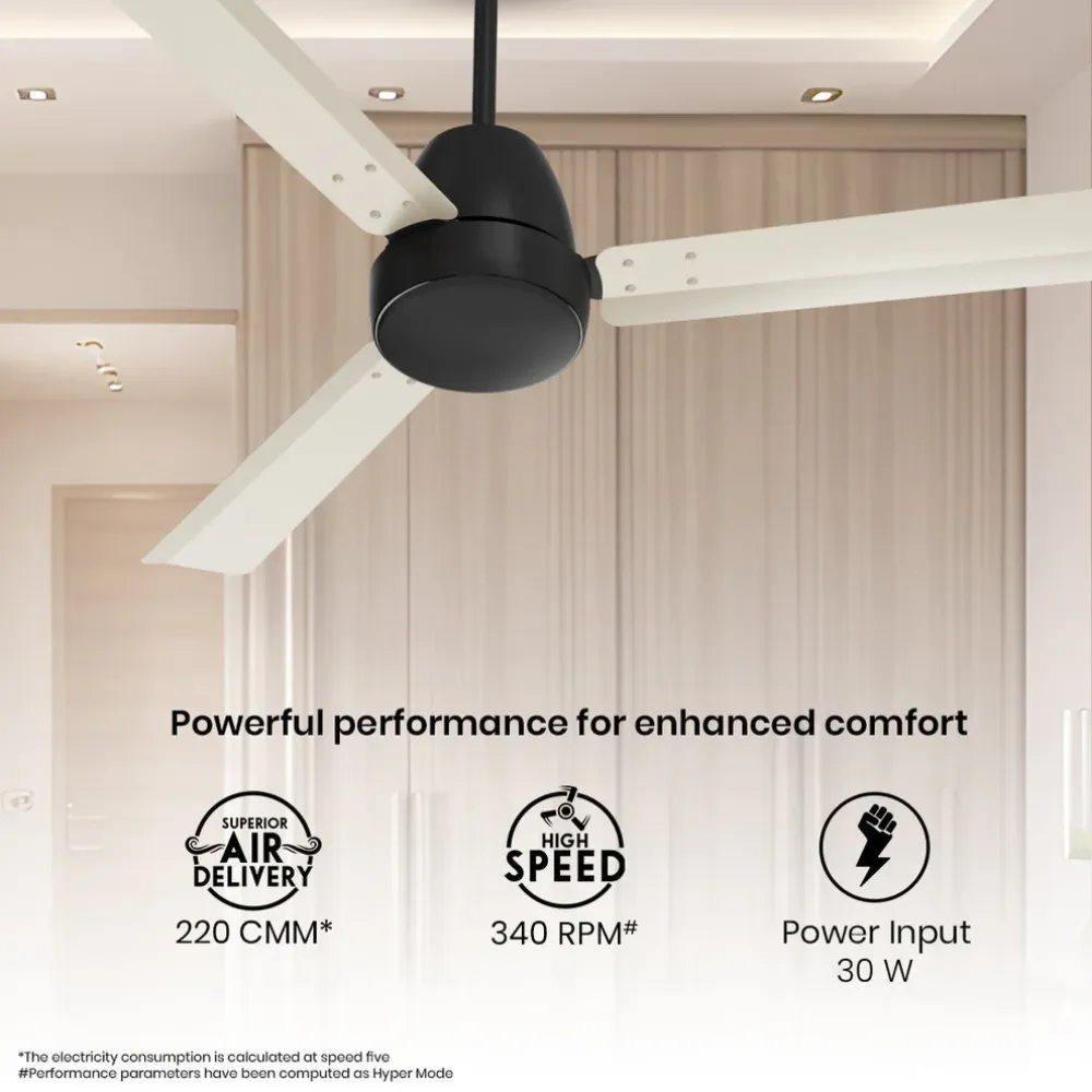 Energion Nucleoid  Ceiling Fan | 1200mm BLDC| Remote Control | Crompton