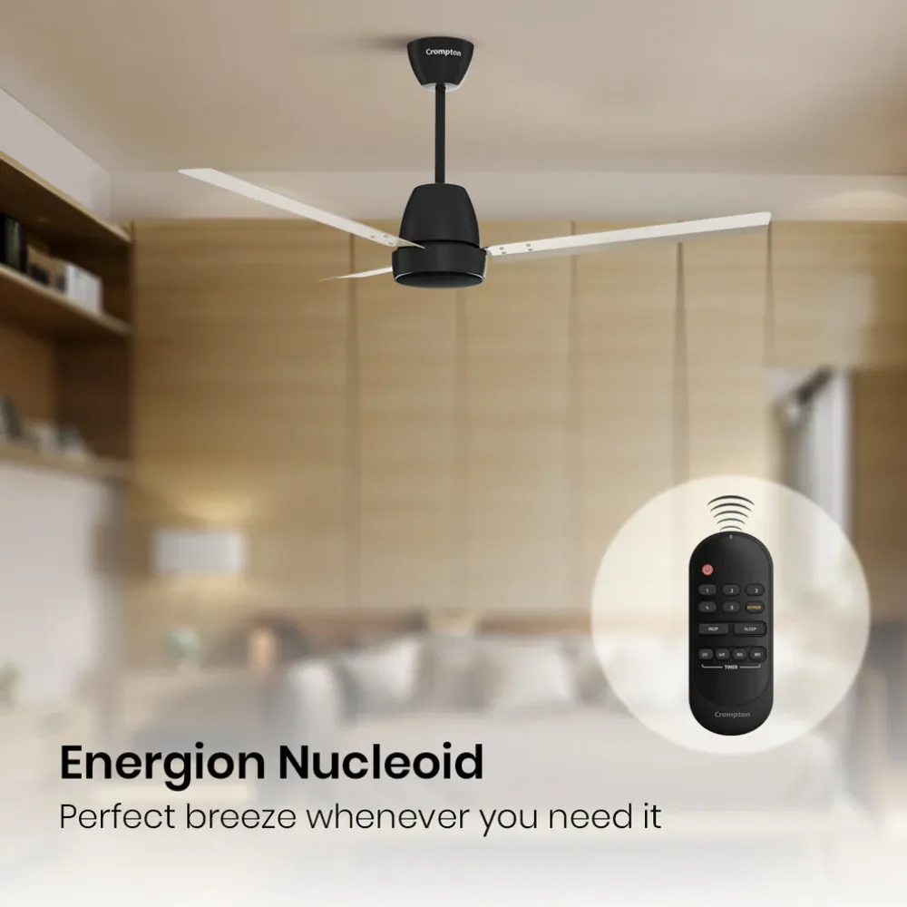 Energion Nucleoid  Ceiling Fan | 1200mm BLDC| Remote Control | Crompton