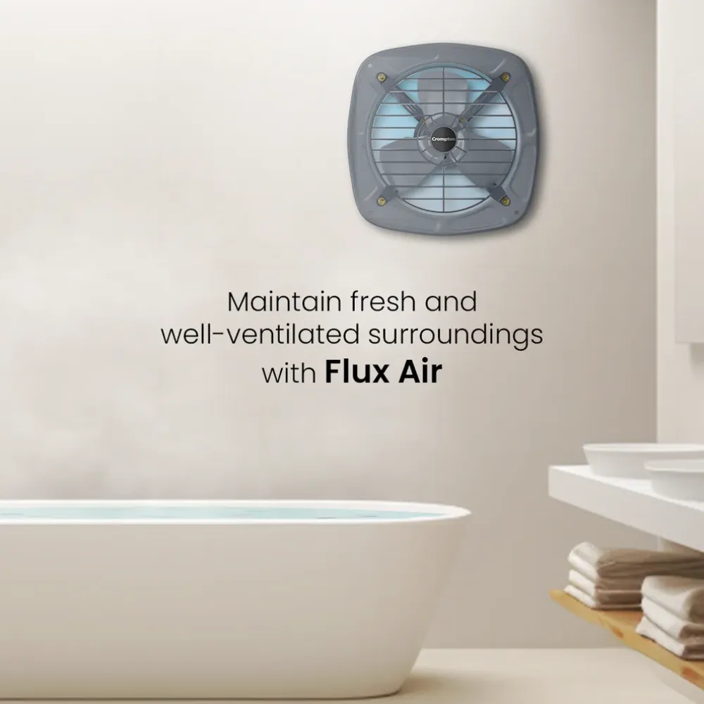 Fluxair Exhaust Fan| 225mm | Grey | Crompton
