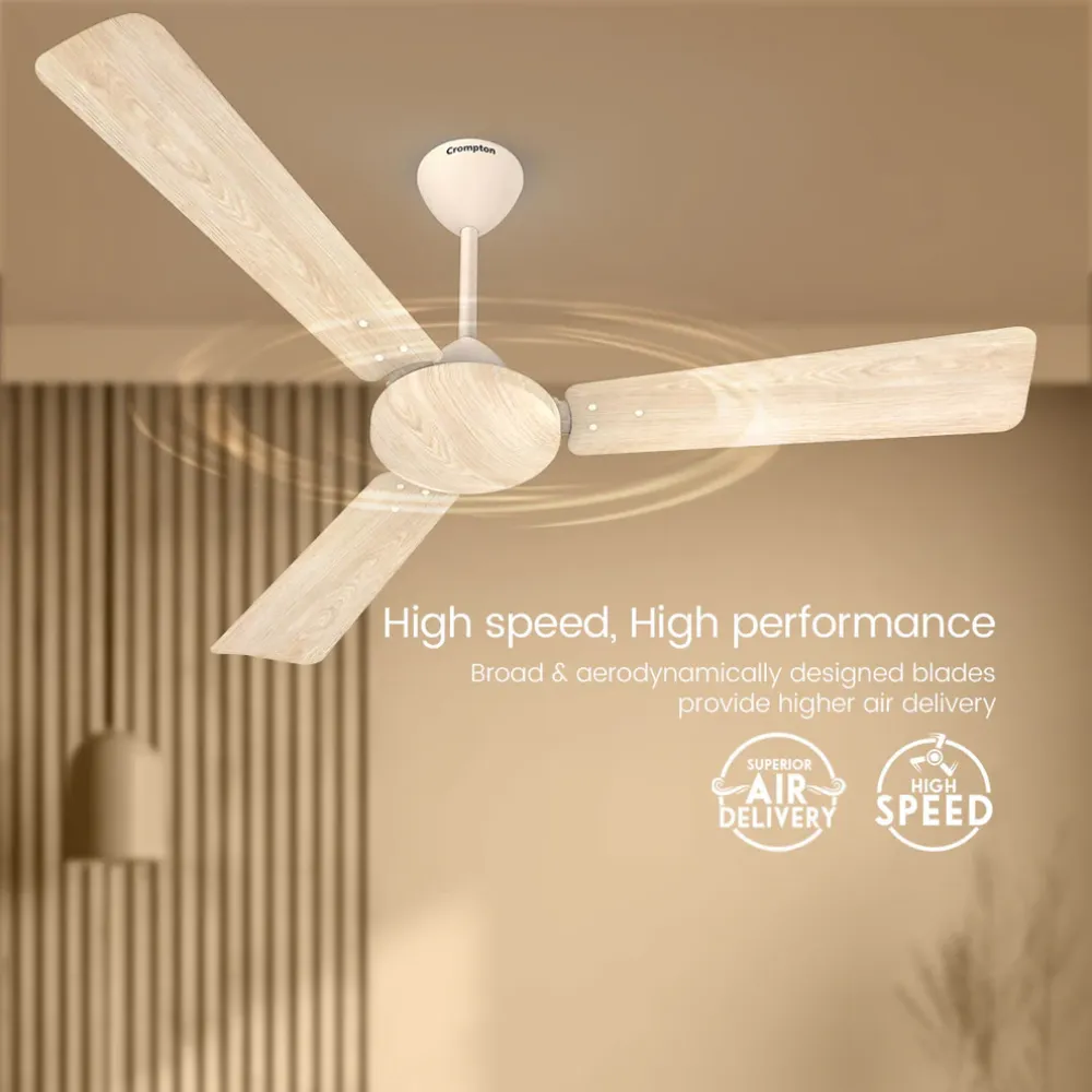 HS Jura Designer Ceiling Fan | 1200mm | Crompton