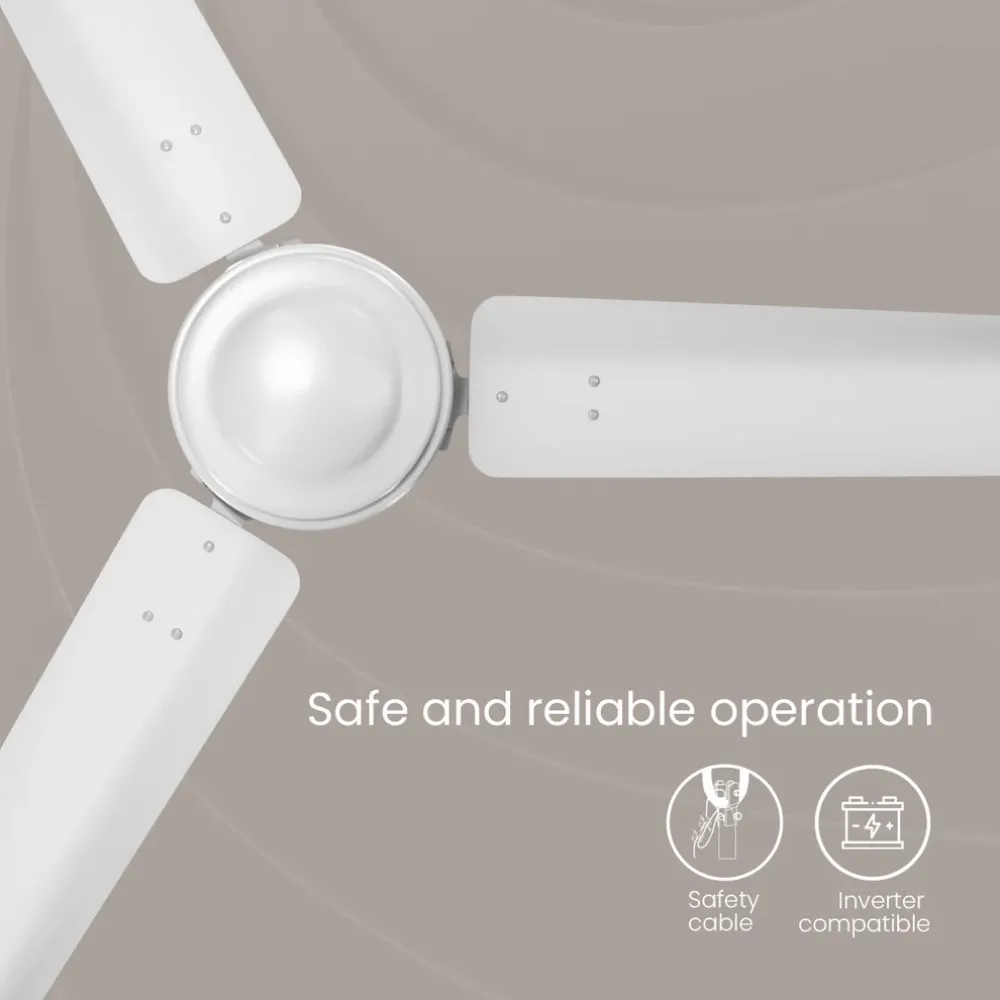 HS Plus Ceiling Fan | 1200mm | White | Crompton