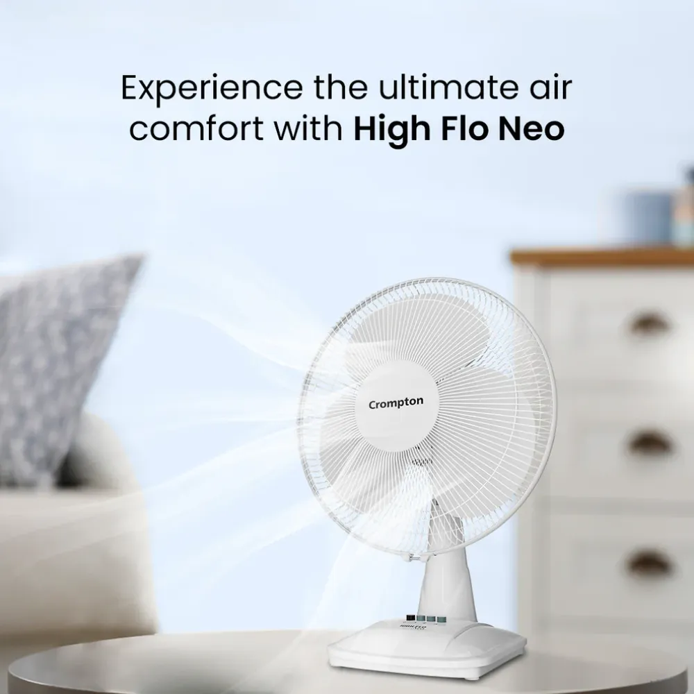 Hiflo Neo Table Fan | 400mm | Crompton