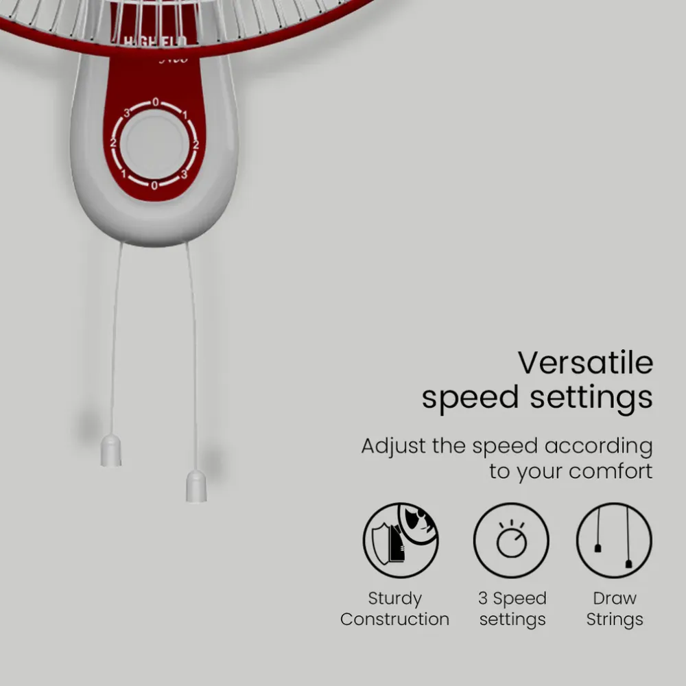 Hiflo Neo Wall Mounted Fan | 400mm | Crompton