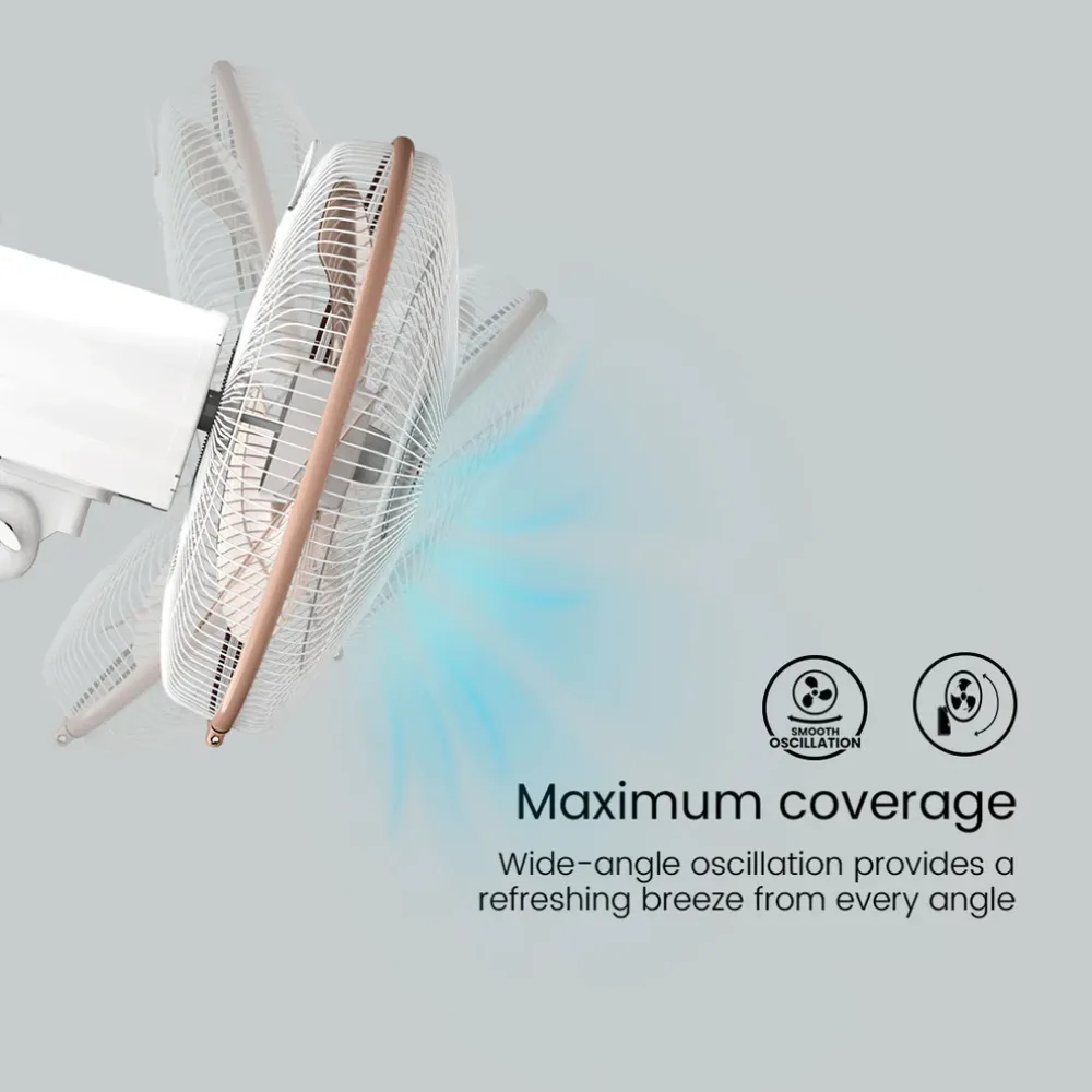 Hiflo Neo Wall Mounted Fan| 300mm | Coffee Brown | Crompton