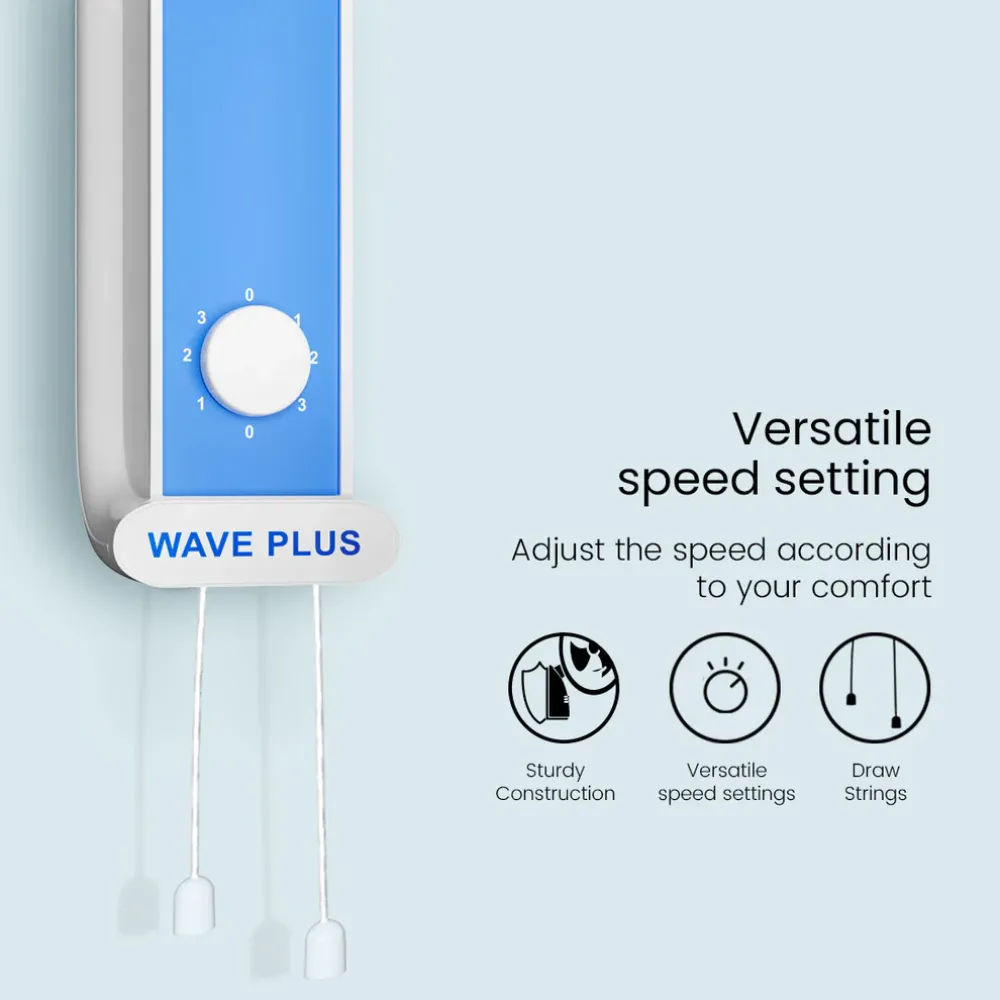 Hiflo Wave Plus Wall Mounted Fan | 400mm | Crompton