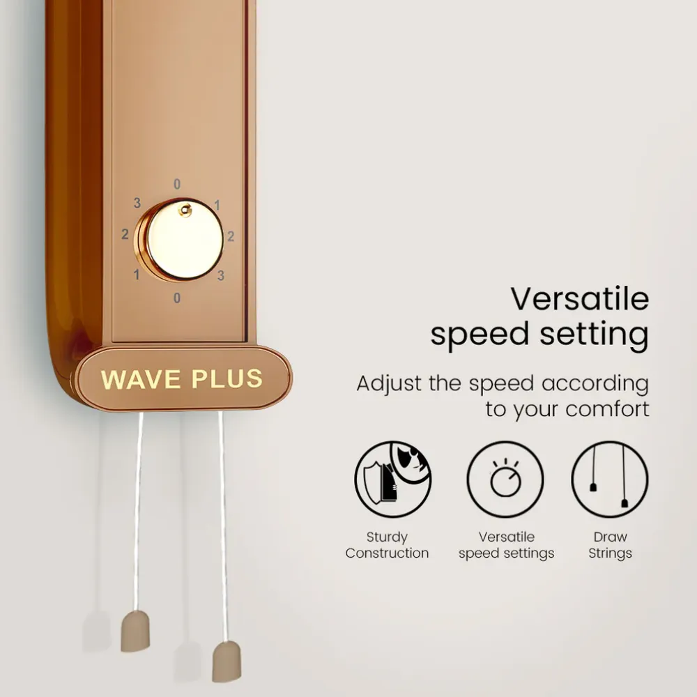 Hiflo Wave Plus Wall Mounted Fan | 400mm | Crompton