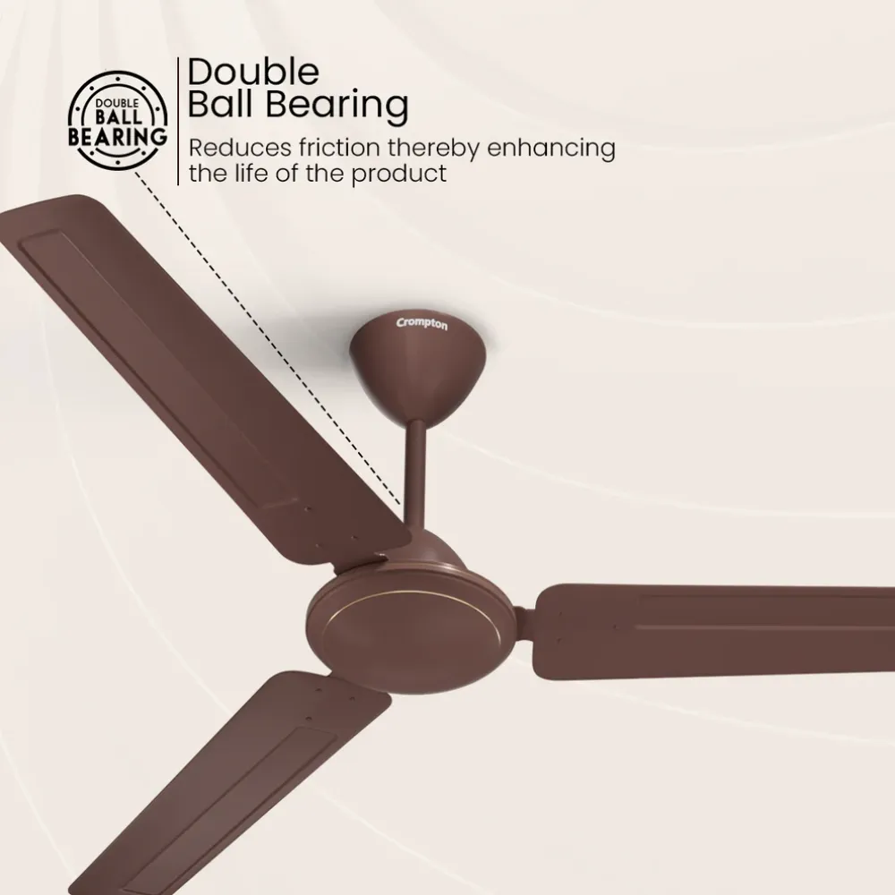 High Speed Dasher Ceiling Fan | 1400mm | Brown | Crompton