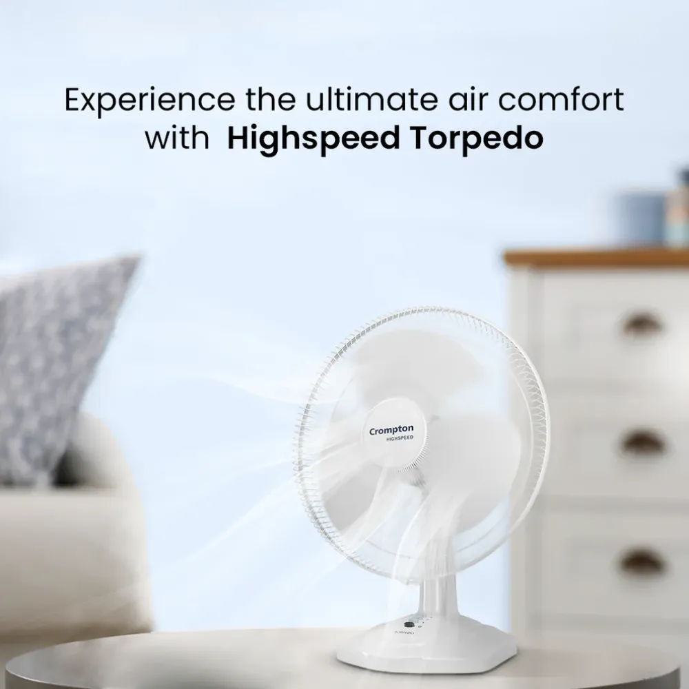 Highspeed Torpedo Table Fan | 400mm | Crompton