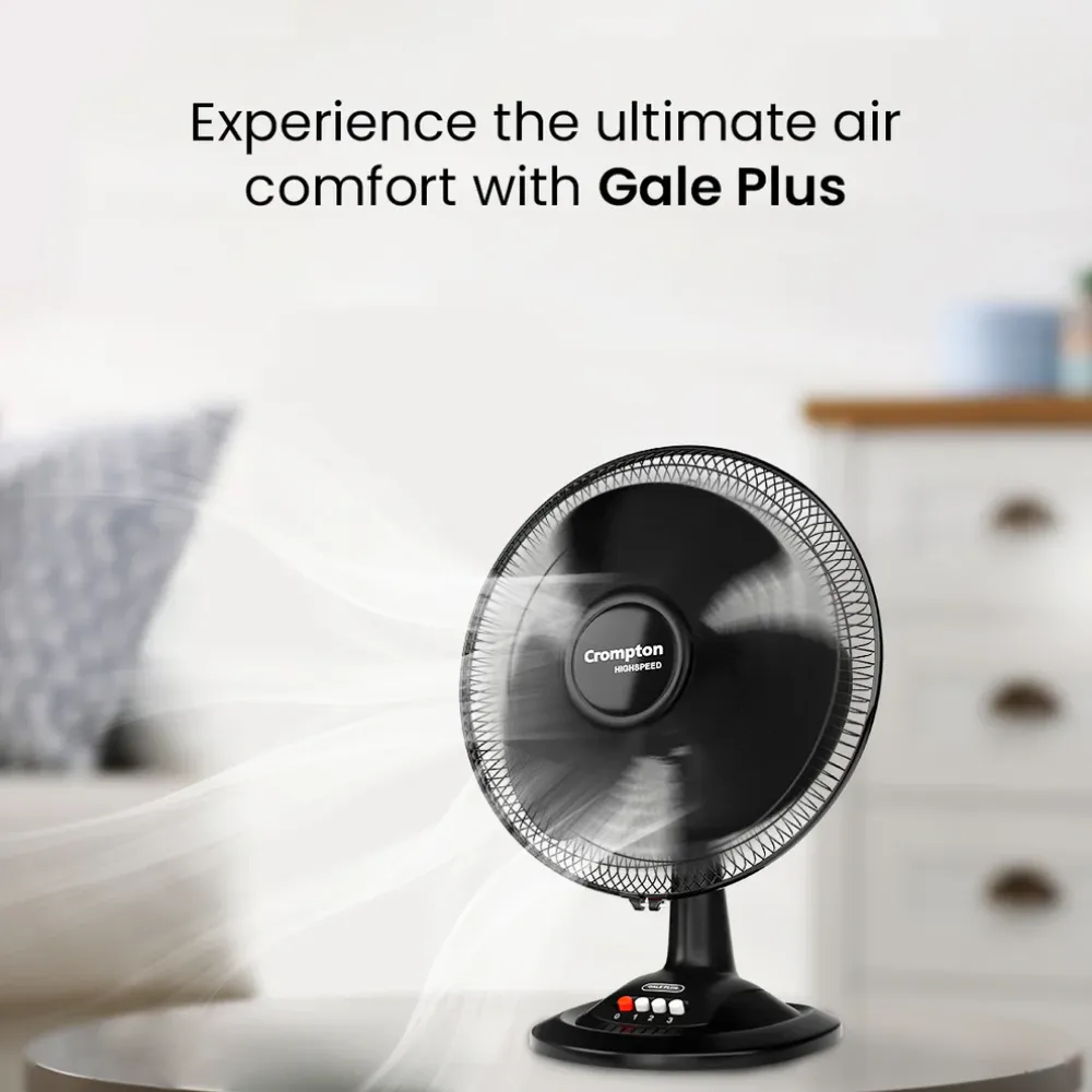Hispeed Gale Plus Table Fan | 400mm | Crompton