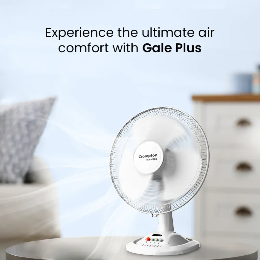 Hispeed Gale Plus Table Fan | 400mm | Crompton