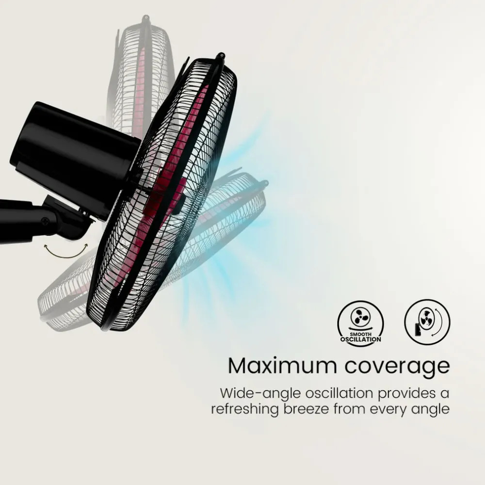 Hispeed Gale Plus Wall Mounted Fan | 400mm | Crompton