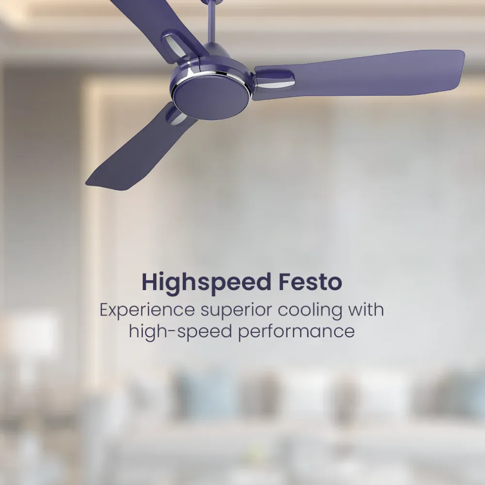 Premion Festo Ceiling Fan | 1200mm/900mm|  Crompton