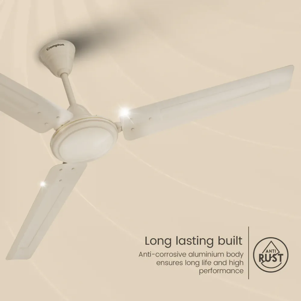 Surebreeze Sea Wind Ceiling Fan | 1200mm |Ivory | Crompton