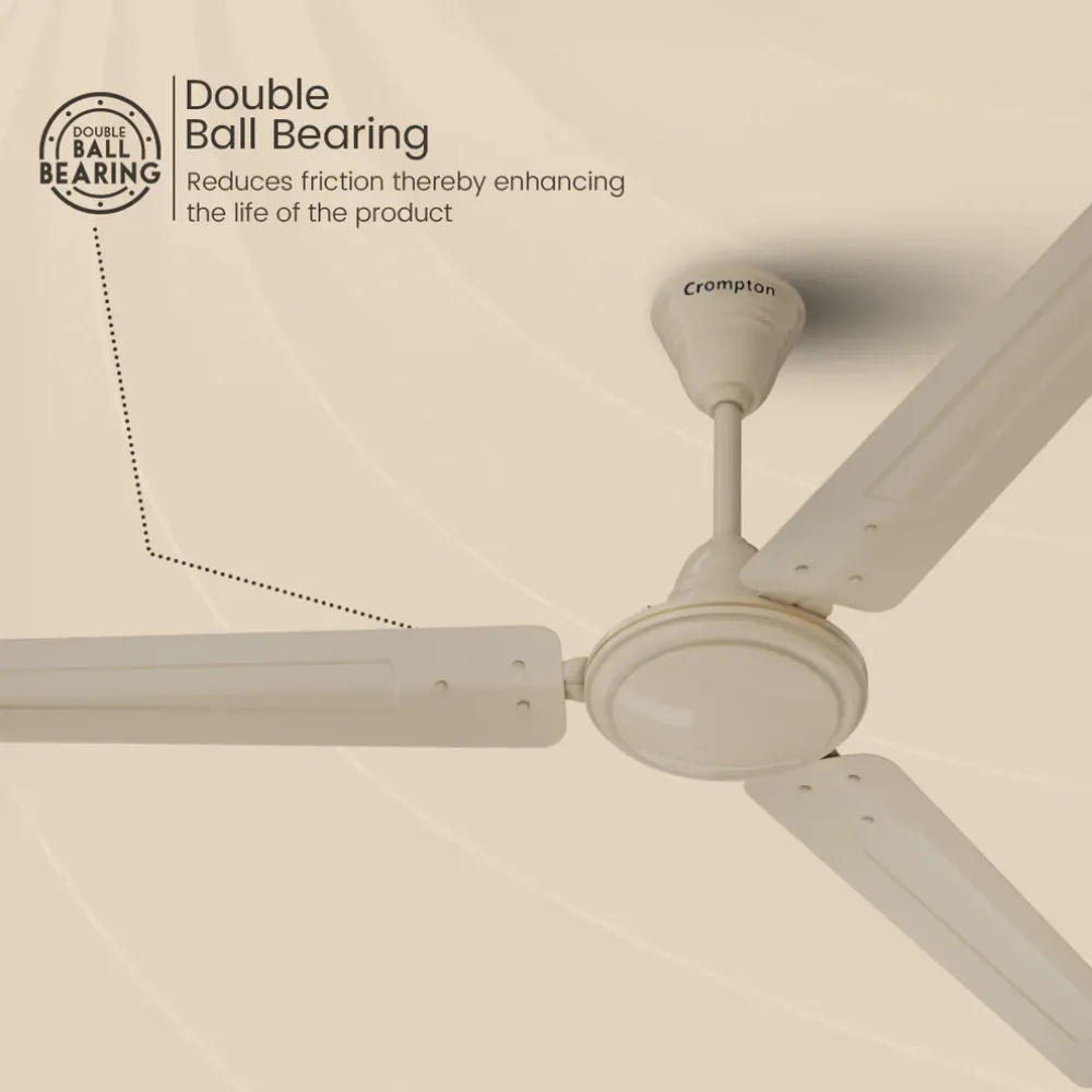 Surebreeze Sea Wind Ceiling Fan | 1200mm |Ivory | Crompton