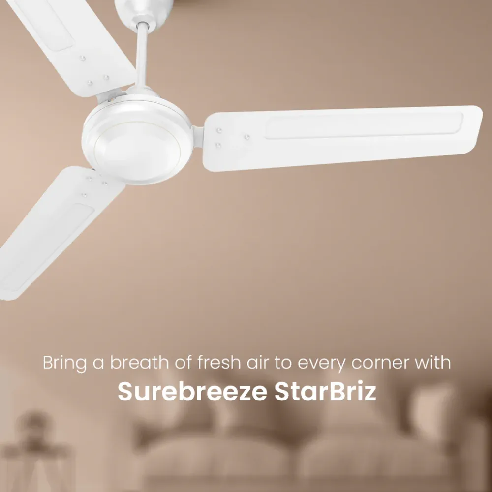 Surebreeze Starspeed Ceiling Fan | 1200mm | Crompton