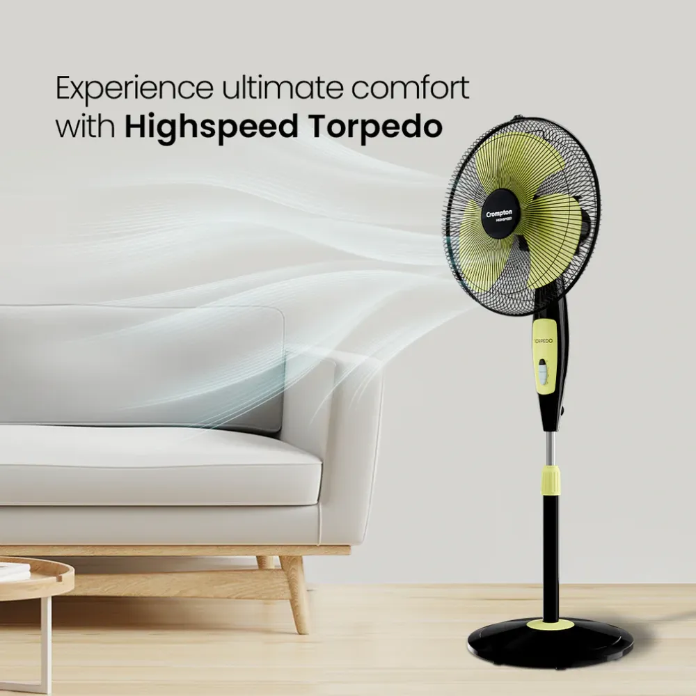 Torpedo HS PF Pedestal Fan | 400mm | Crompton