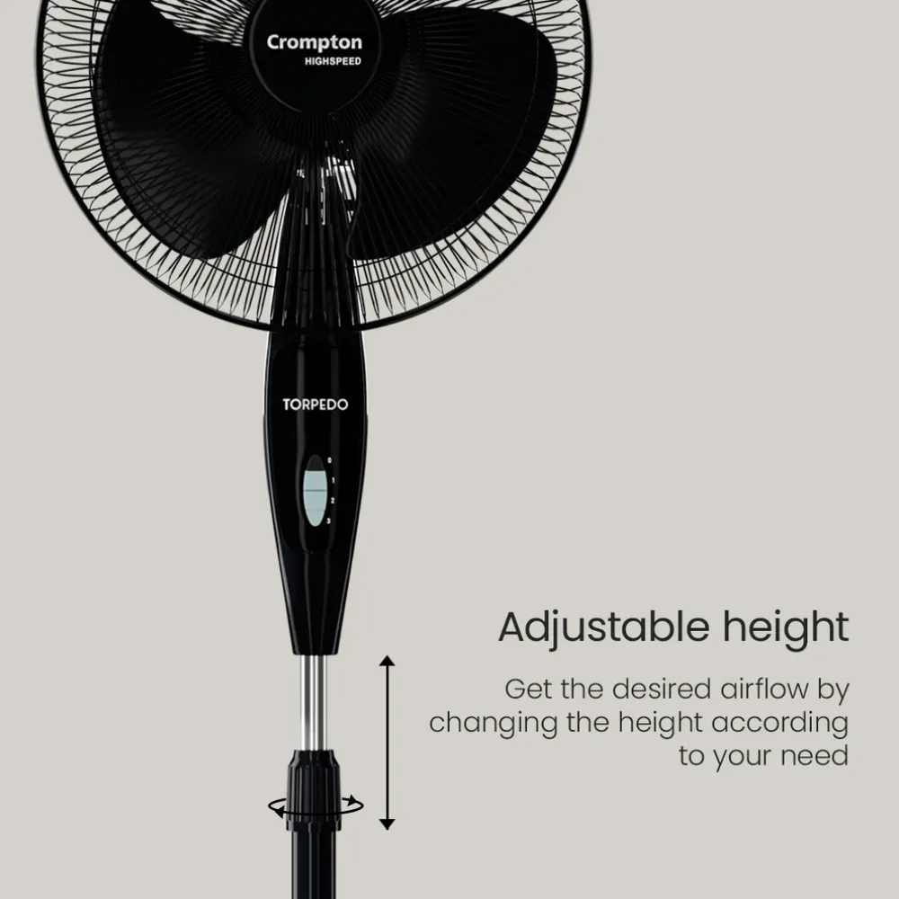Torpedo HS PF Pedestal Fan | 400mm | Crompton