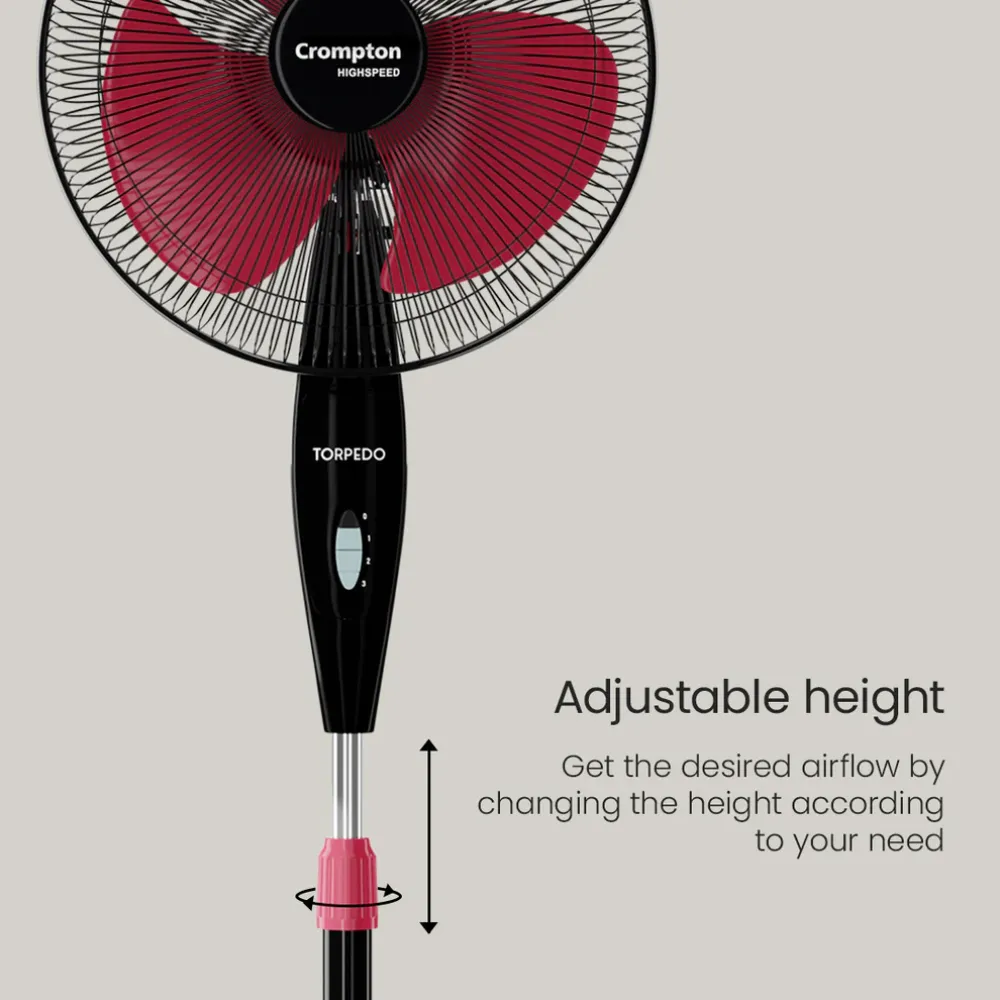 Torpedo HS PF Pedestal Fan | 400mm | Crompton