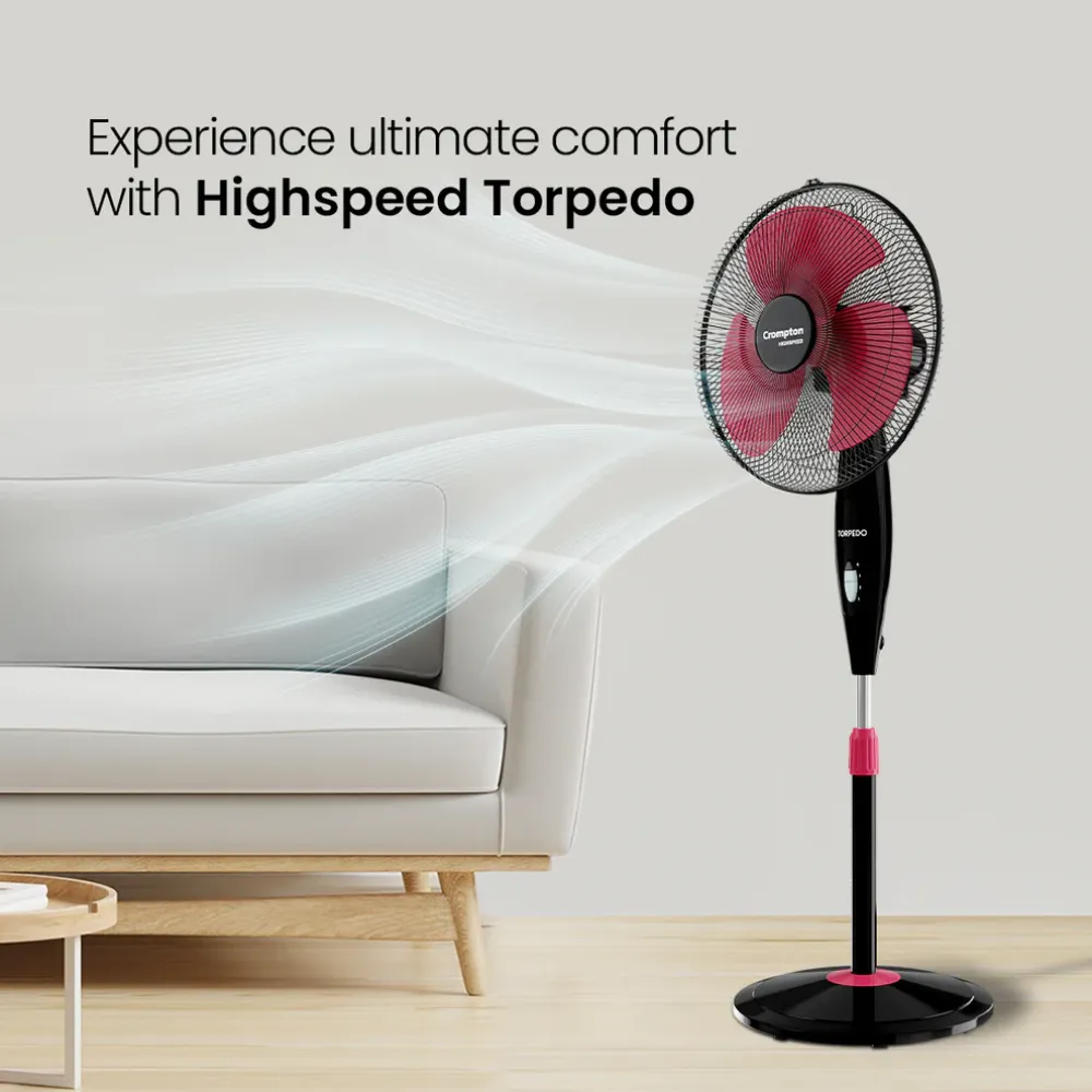 Torpedo HS PF Pedestal Fan | 400mm | Crompton