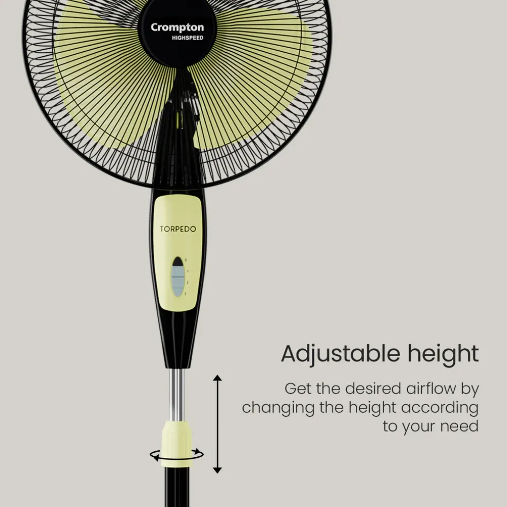 Torpedo HS PF Pedestal Fan | 400mm | Crompton