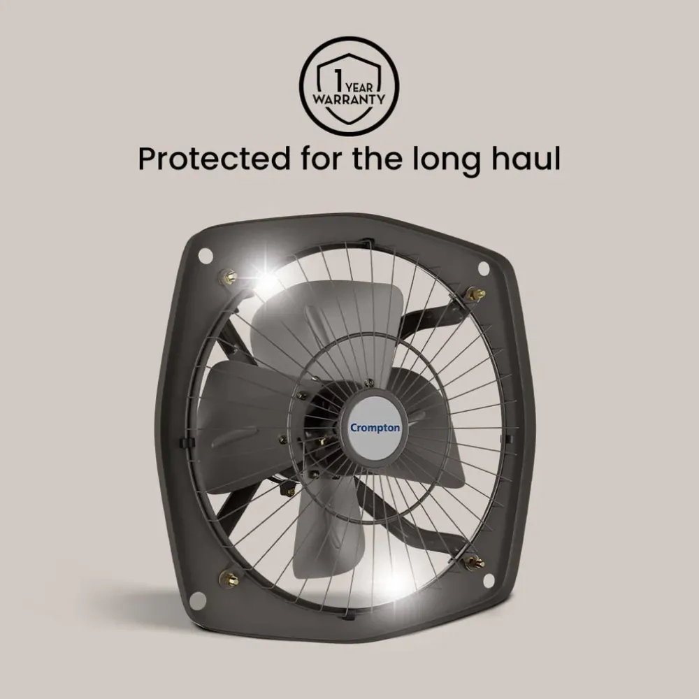 Driftair Antidust Exhaust Fan | 150mm/225mm/300mm | Grey | Crompton