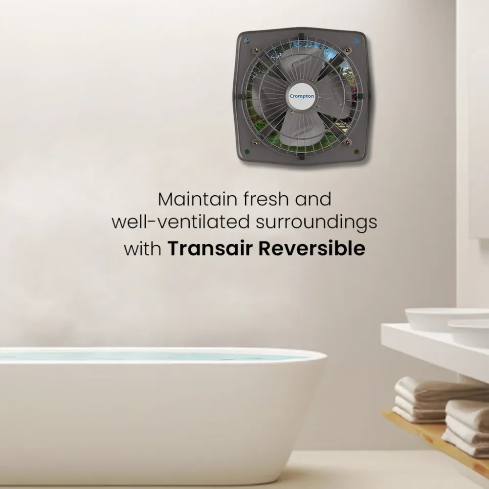 Driftair Antidust Exhaust Fan | 150mm/225mm/300mm | Grey | Crompton