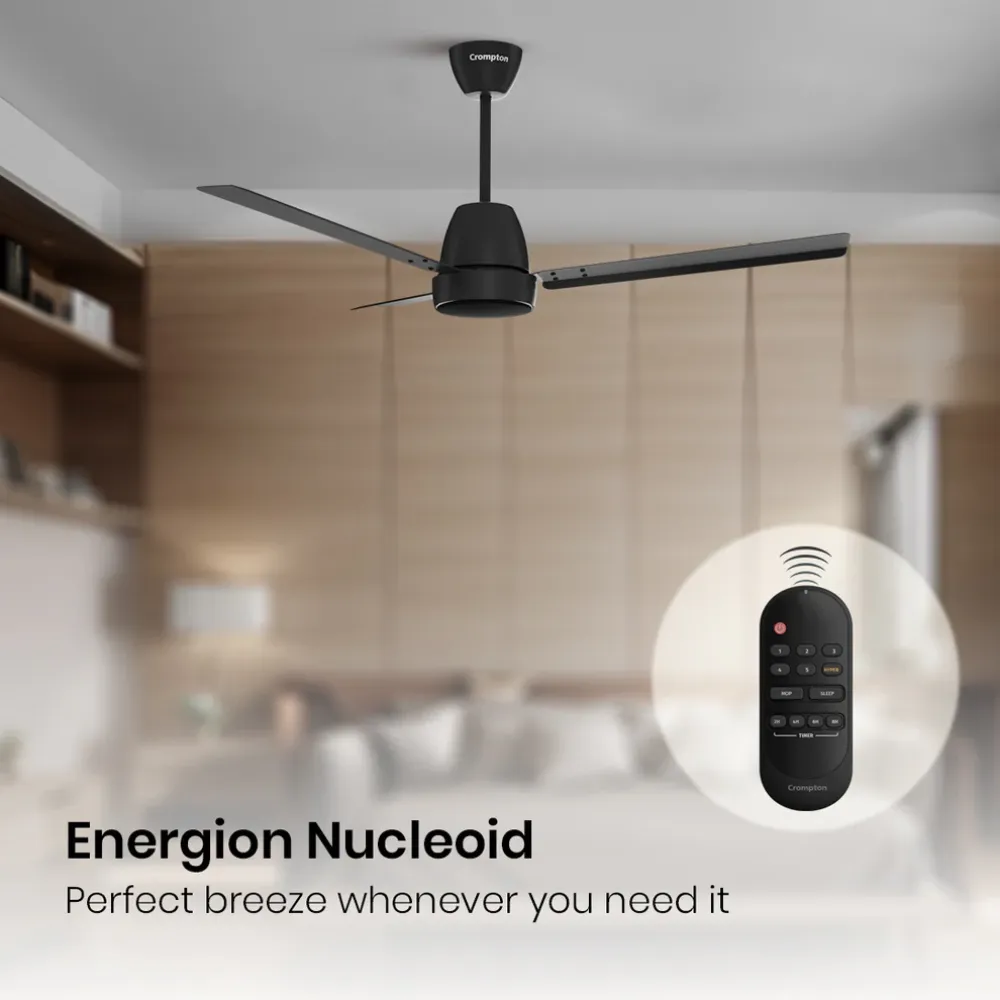 Energion Nucleoid  Ceiling Fan | 1200mm BLDC| Remote Control | Crompton