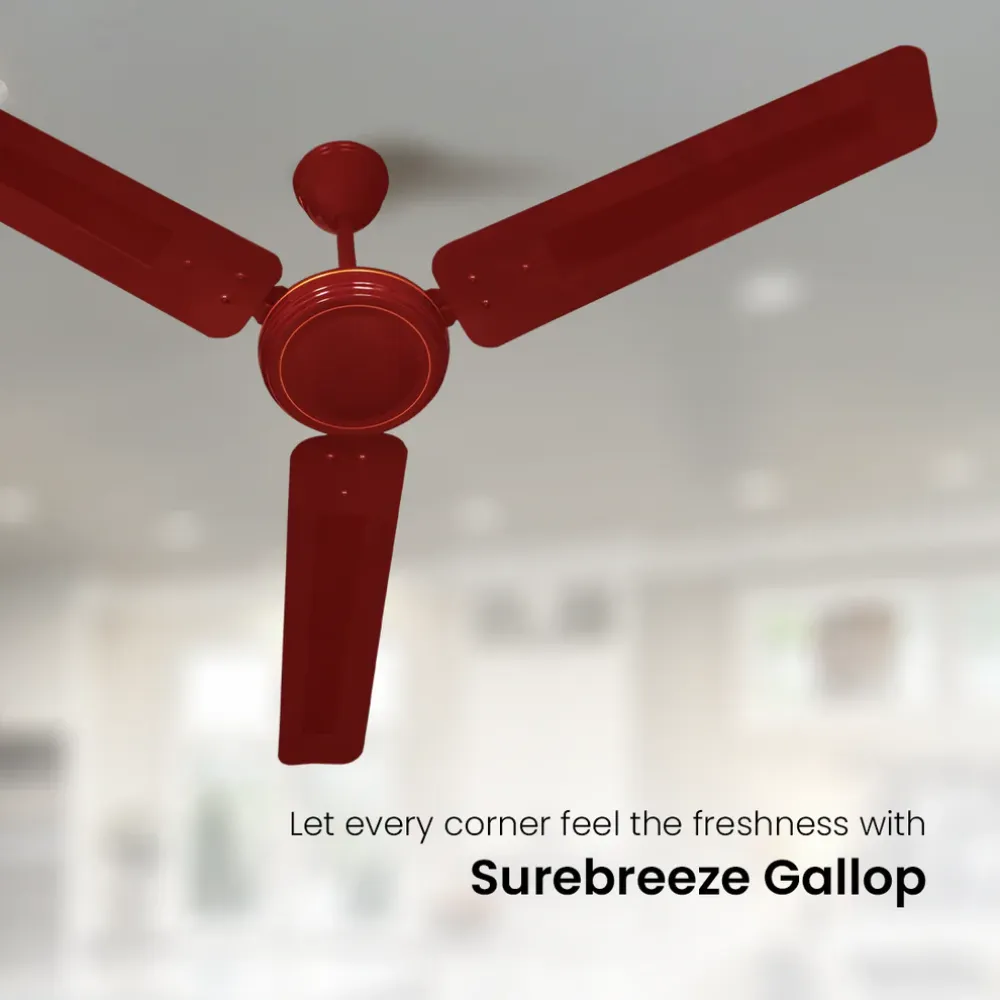 Surebreeze Gallop Ceiling Fan| 1200mm | Crompton