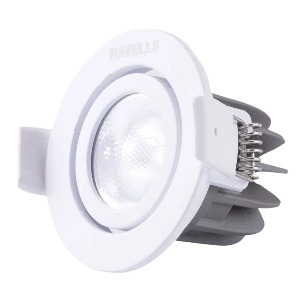 3W/50W Crysta Neo Swivel COB Spotlight |Round |3000K/6500K |2Inch |Havells
