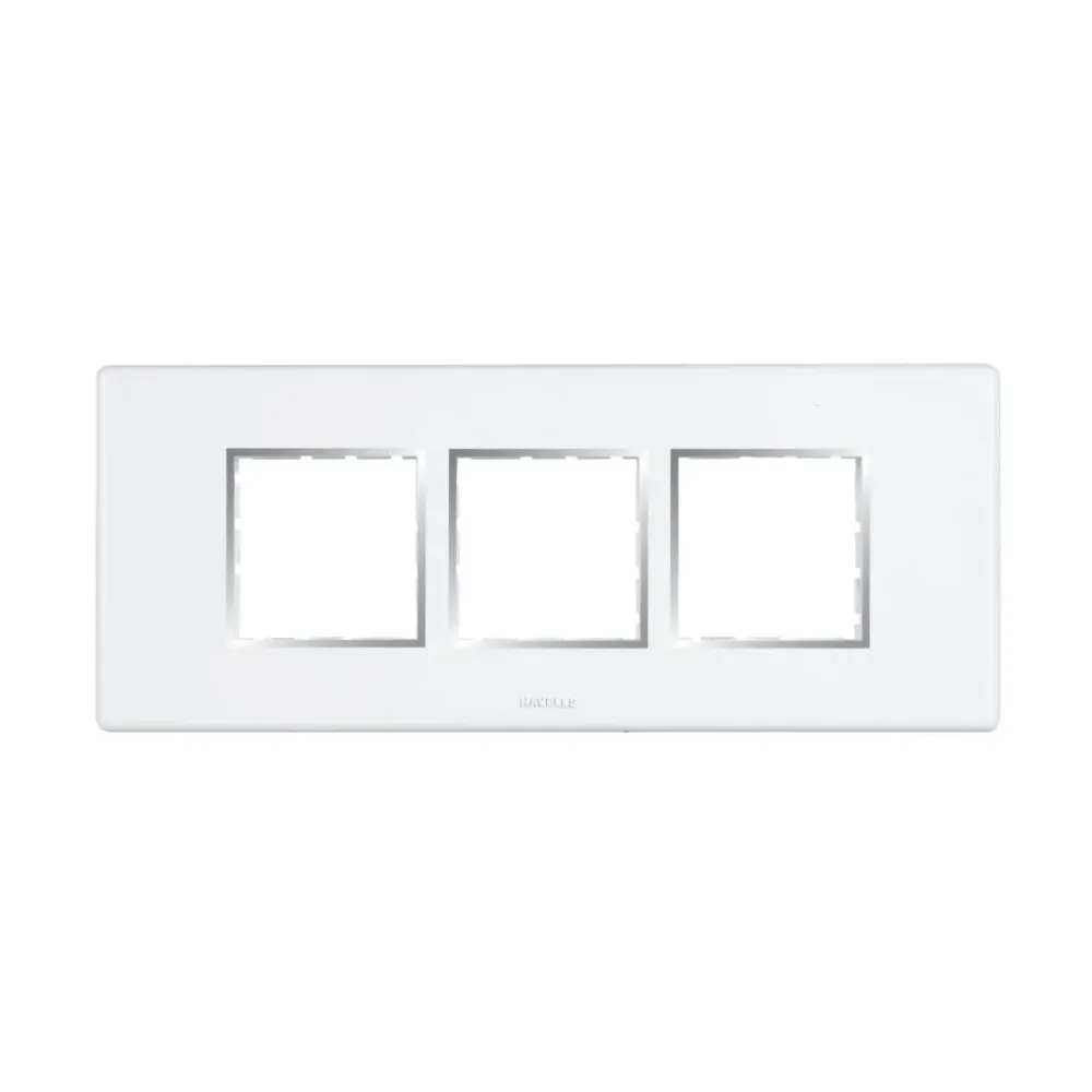 Frameio Front plate |6/12Modular |White |Havells